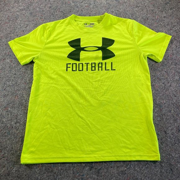 Under Armour Other - Under Armour Bright Yellow Loose Fit Heatgear Cap Sleeve Size Youth Large